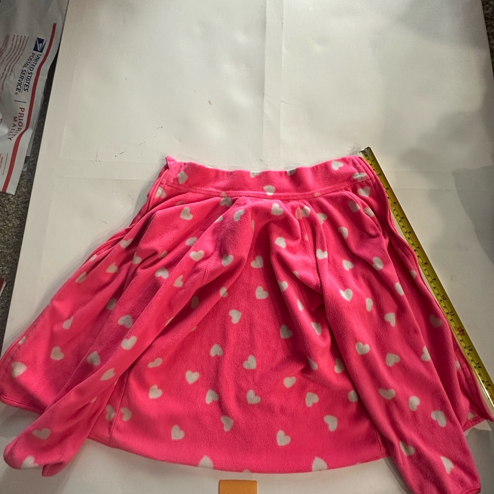 H&M Pink Skater Skirt with White Hearts
